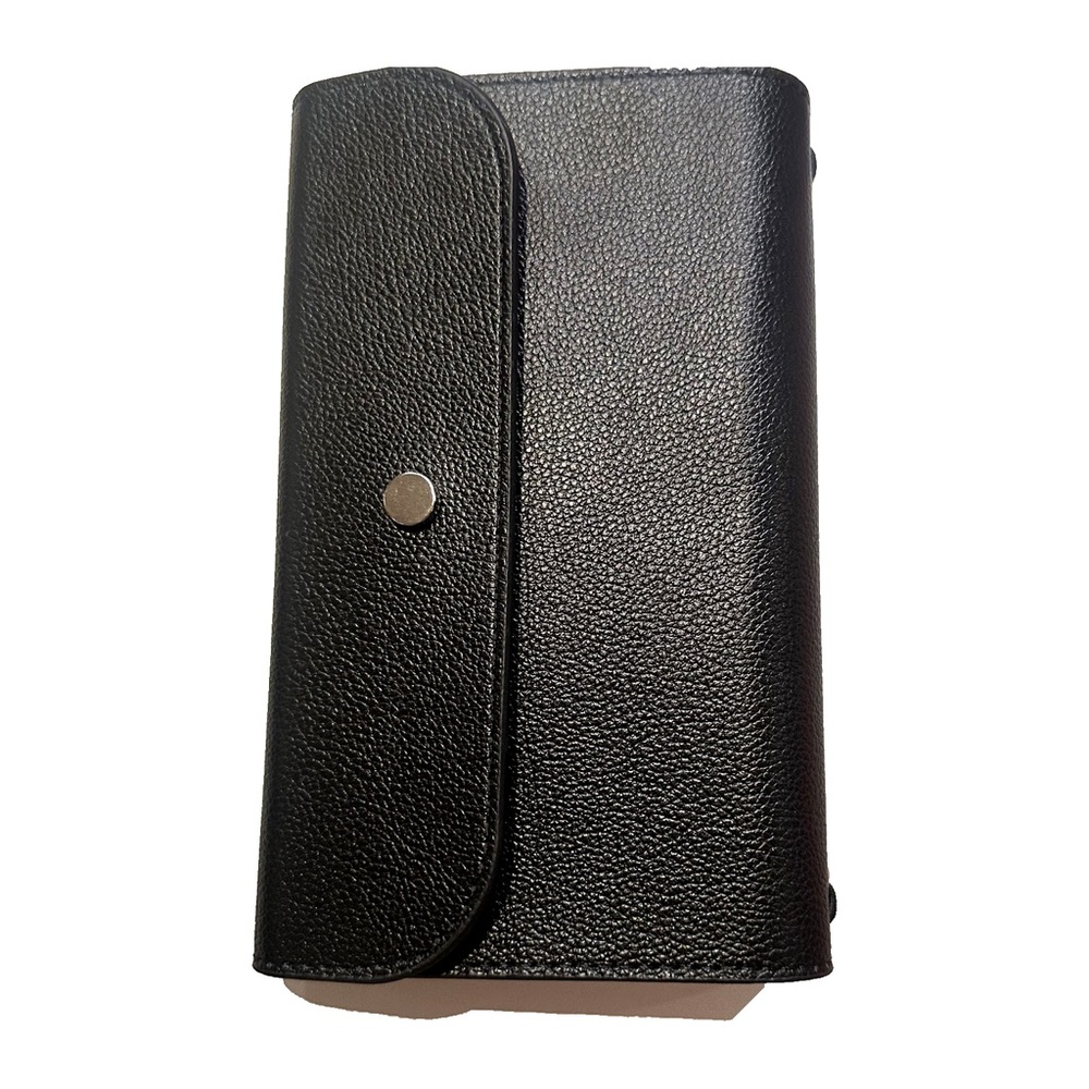 Cloth & Paper (C&P) Blk Textured Traveler Notebook 4 Inserts Luxury Minimalist